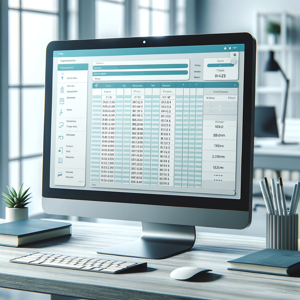 DALL·E-2024-02-20-15.44.18-An-image-of-a-digital-timesheet-displayed-on-a-computer-monitor-showcasing-a-modern-and-simple-design.-The-monitor-is-sleek-and-contemporary-placed-